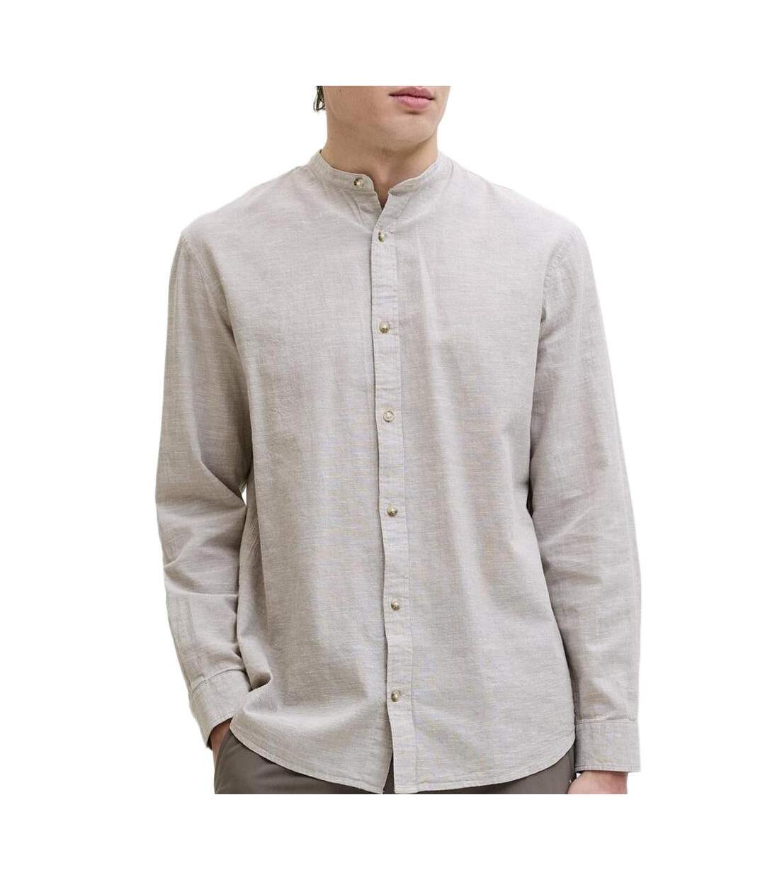Chemise beige homme jack & jones jesummer-1