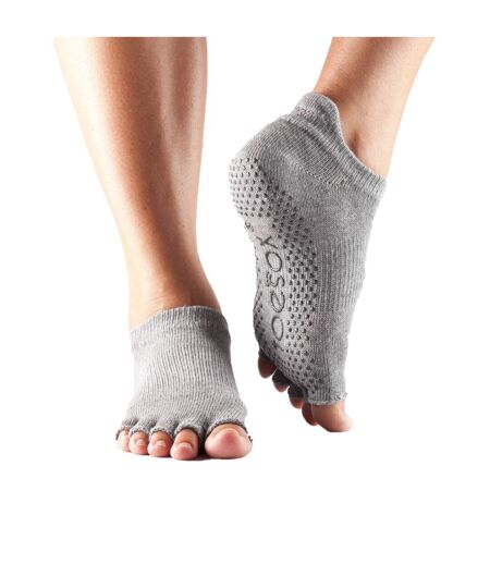 Chaussettes à demi-orteils femme gris chiné Toesox