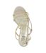 Womens/ladies Milos Strappy Formal Sandals Gold Dune London-3