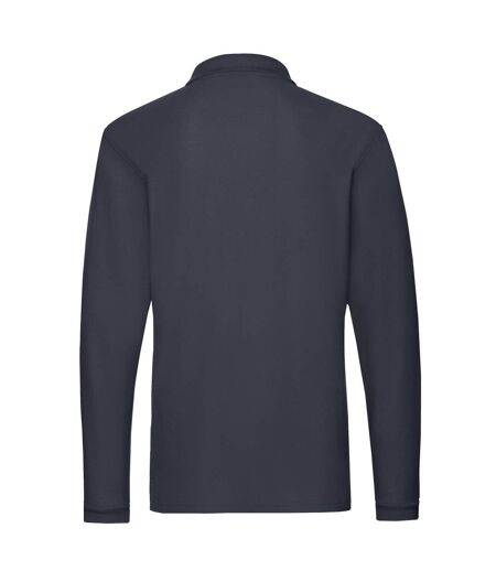 Fruit of the Loom Mens Premium Long-Sleeved Polo Shirt (Deep Navy) - UTRW9752