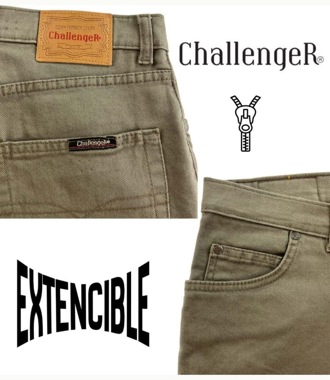 CHALLENGER M759 — Jean 5 poches extensible kaki terre : le confort stretch au style naturel-4