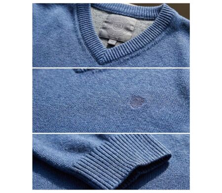 Pull col V avec laine PUL2004B