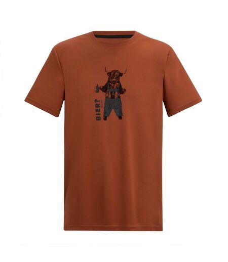 T-shirt Motif/style Yack Fingal Slogan Homme Rouge Orange Regatta