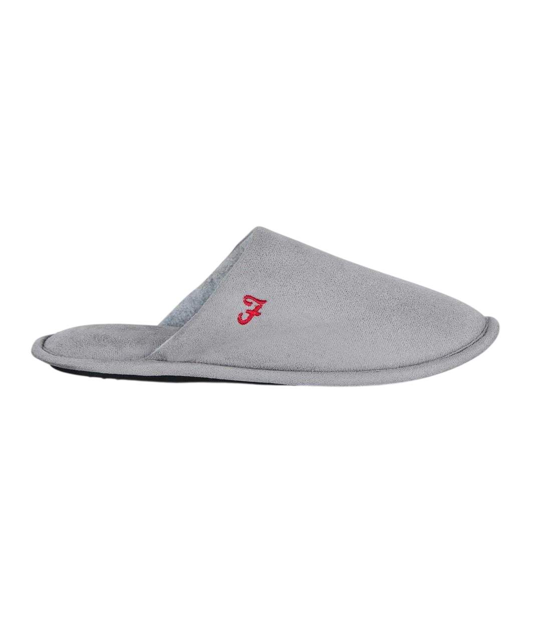 Mens Cullinan Flat Mule Slippers Grey Farah-1