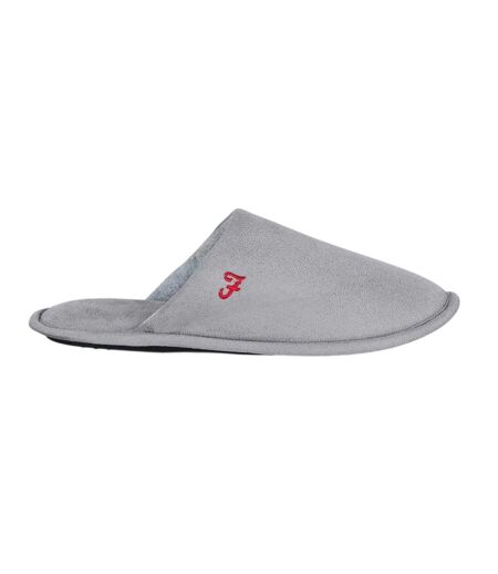 Mens Cullinan Flat Mule Slippers Grey Farah
