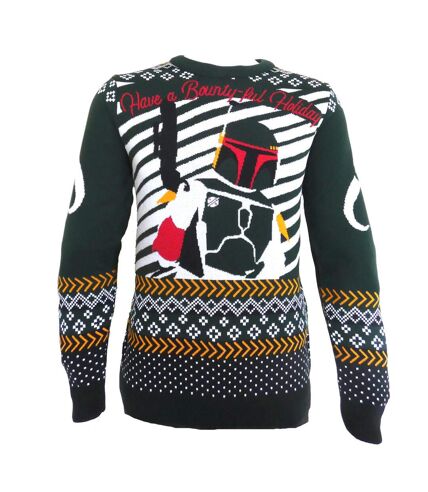 Star Wars Unisex Adult Bounty Full Boba Fett Knitted Christmas Sweater (Multicolored) - UTHE674