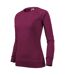 Sweat Merger Femme Rouge Foncé Malfini-3