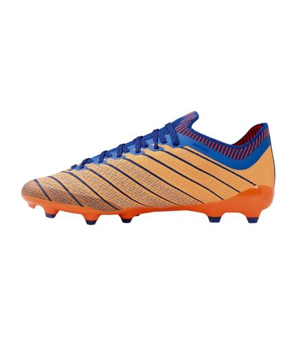 Umbro - Chaussures de foot pour terrain ferme VELOCITA ELIXIR PRO - Homme (Blanc / Bleu foncé / Rouge) - UTUO2037