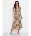 Robe longue évasée imprimé safari-1