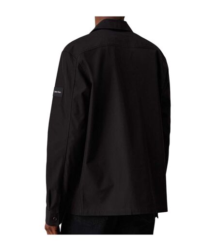 Mens Twill Boxy Overshirt Black Calvin Klein