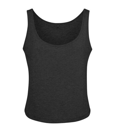 Build Your Brand Womens/Ladies Oversized Tank Top (Charcoal)
