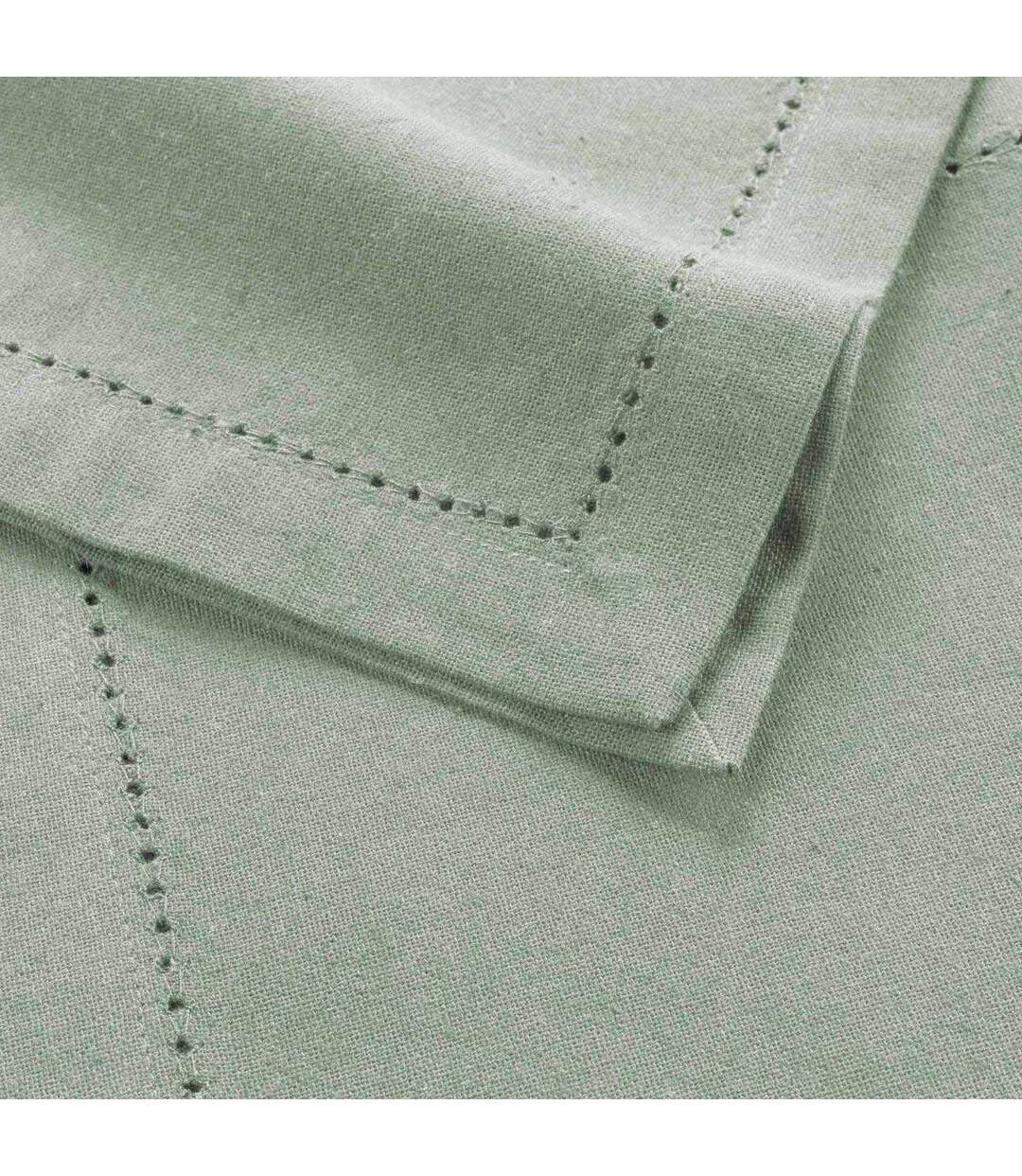 Lot de 3 Serviettes de Table Charline 40x40cm Vert Cèdre-2