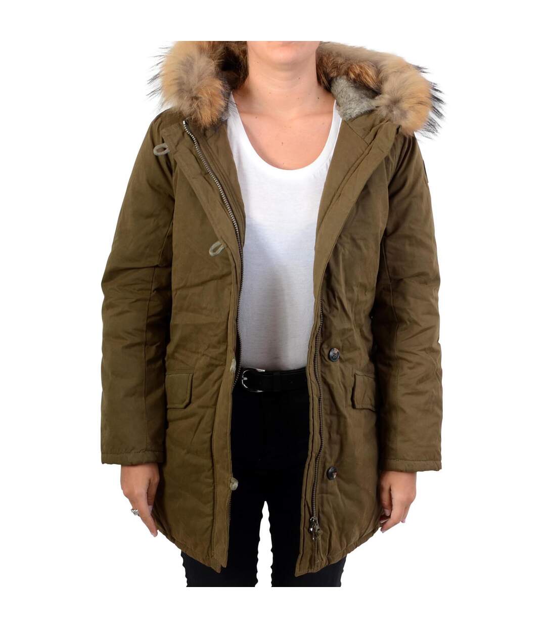 Parka Le Temps Des Cerises Globa Khaki-4