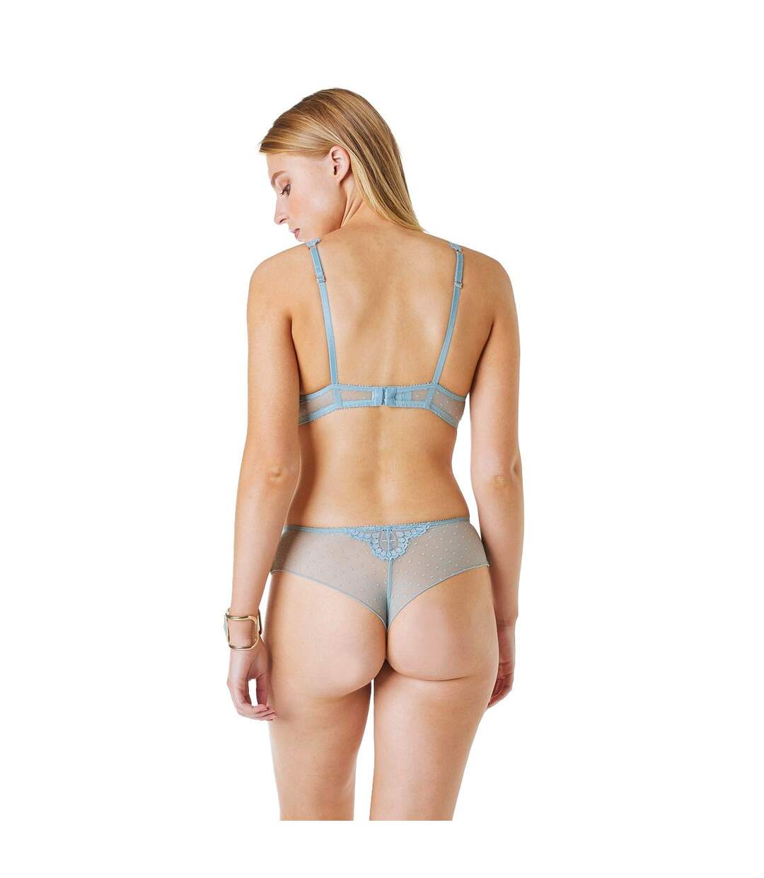 Shorty tanga bleu Tendre Passion-3