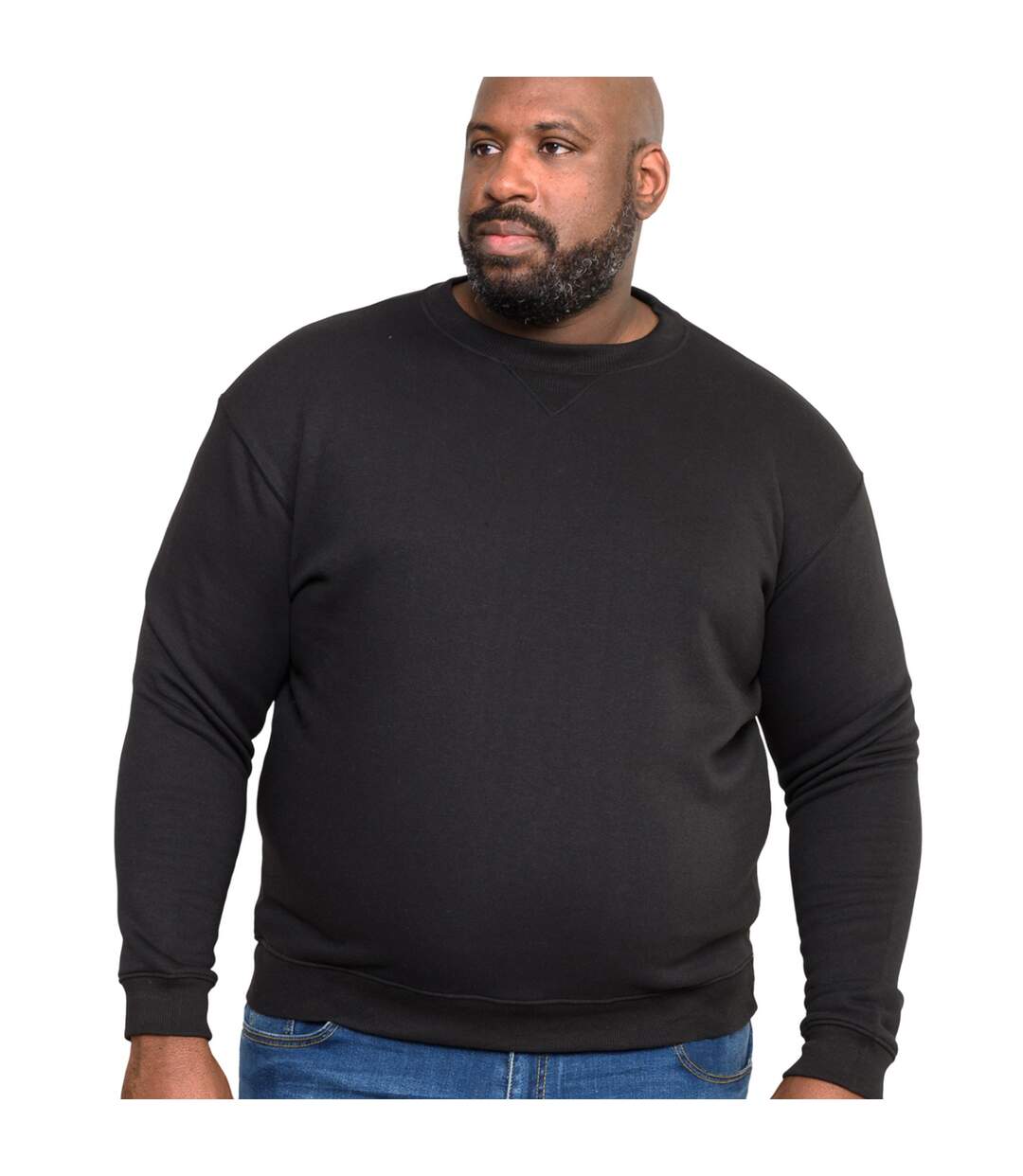 Duke Mens Rockford Kingsize Sweat Crew Neck Jumper (Black) - UTDC105-3