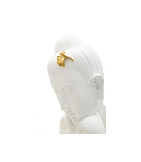 Statuette Déco en Résine Bouddha Mains 36cm Blanc