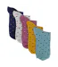 5 Pairs Ladies Multi Spot Socks - Soft Cotton Rich Polka Dot Everyday Socks-3