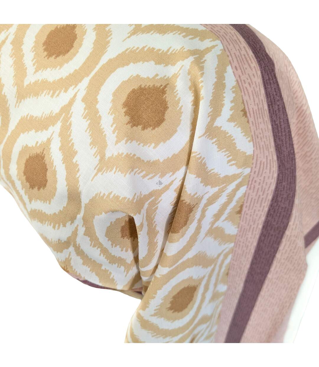 Taie de traversin 100% coton INOUK rose/beige-5