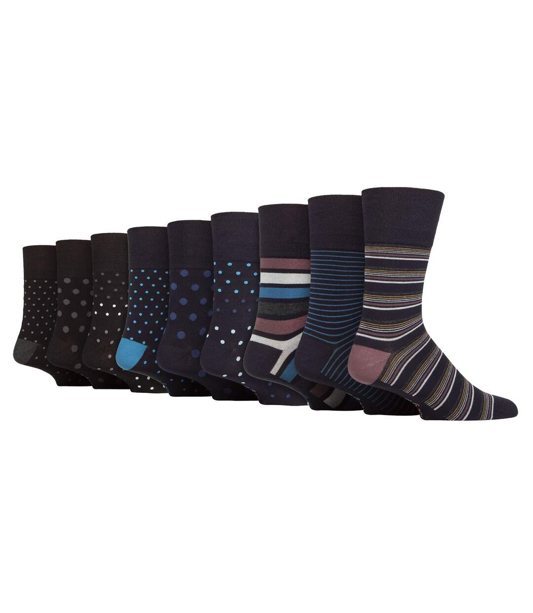 Gentle Grip - 9 Paires Homme Chaussettes Bambou Non Comprimantes-1