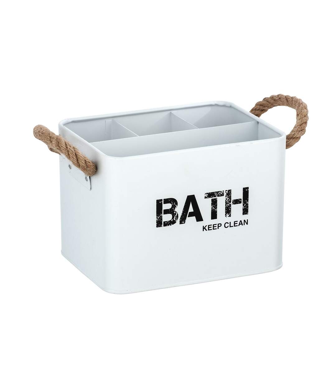 Boîte de rangement compartimentée salle de bain Gara - L. 19 x H. 12 cm