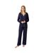 Womens/ladies Joy Piped Relaxed Fit Long-sleeved Long Pyjama Set Parisian Night CCDK Copenhagen-4
