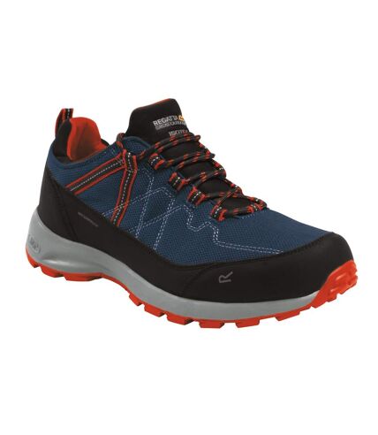 Regatta Mens Samaris Lite Walking Shoes (Moonlight Denim/Orange) - UTRG5961