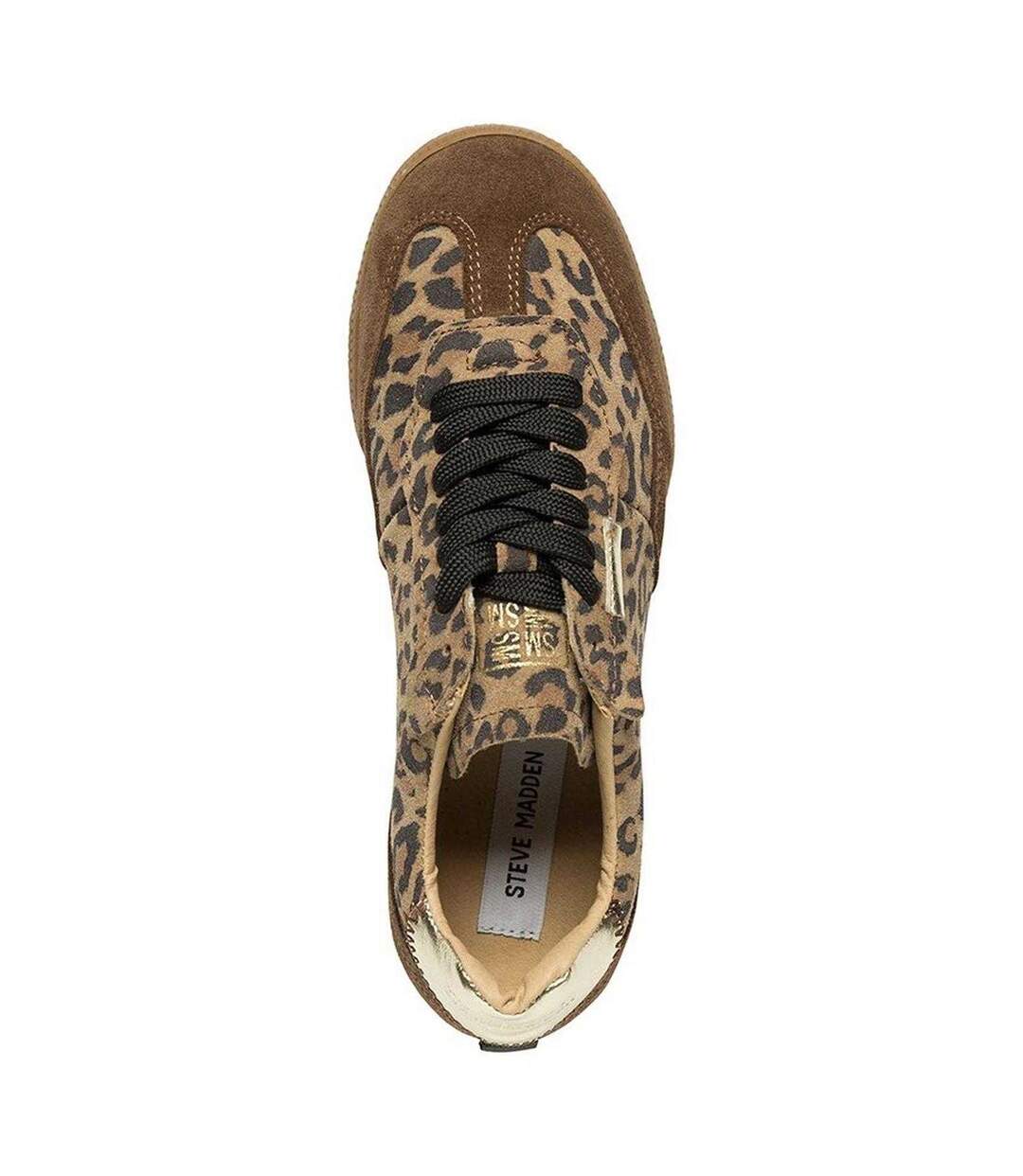 Baskets Basses En Suède À Imprimé Léopard Pour Enfants Beige Noir Steve Madden-3