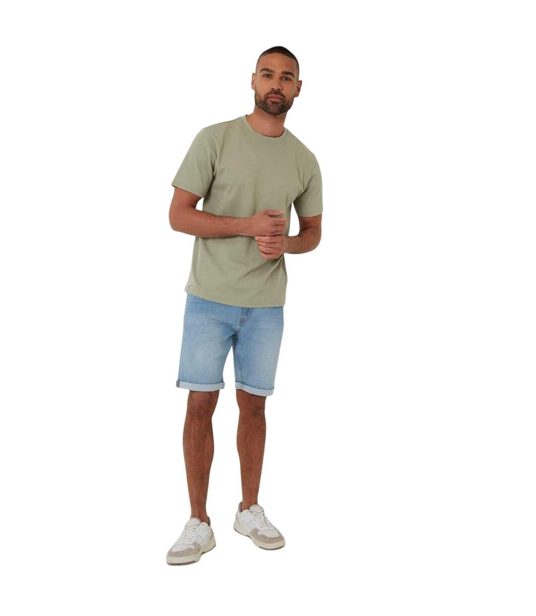 T-shirt Homme Vert De Gris Clair Threadbare-1