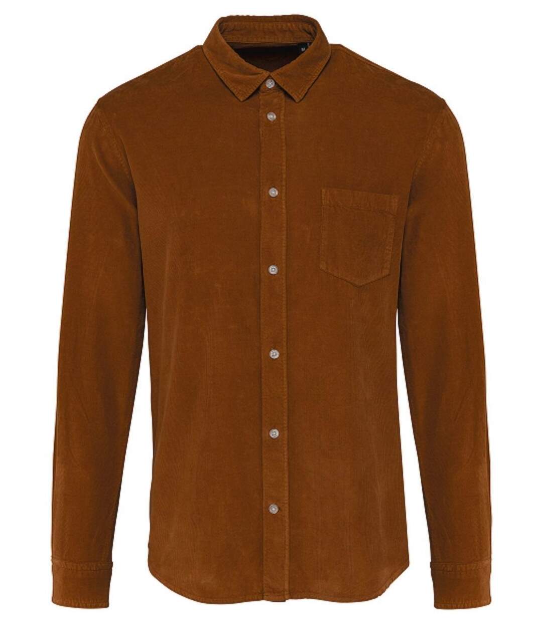 Chemise en velours côtelé manches longues - Homme - K599 - marron