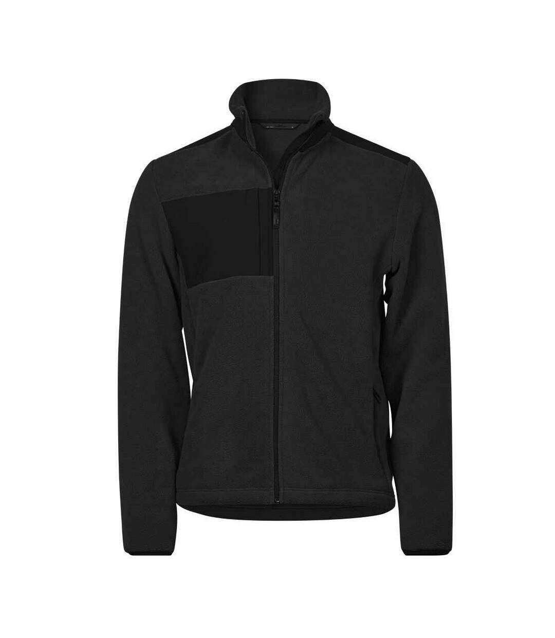 Mens mountain fleece jacket black Tee Jays