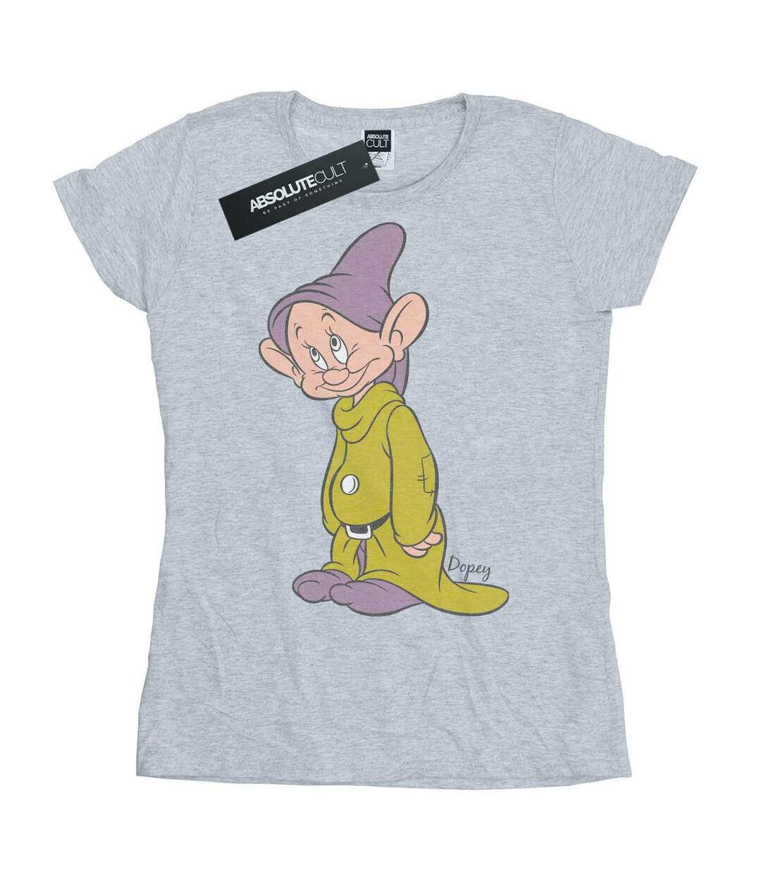 Disney T-shirt coton classique Dopey Femmes/Dames (Gris sportif) - UTBI14894-1