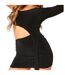 Robe Courte Motif/style Découpé Femme Noir Missy Empire-3