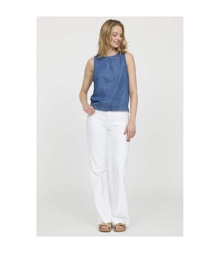 Blouse sans manches tencel cropped AJUN