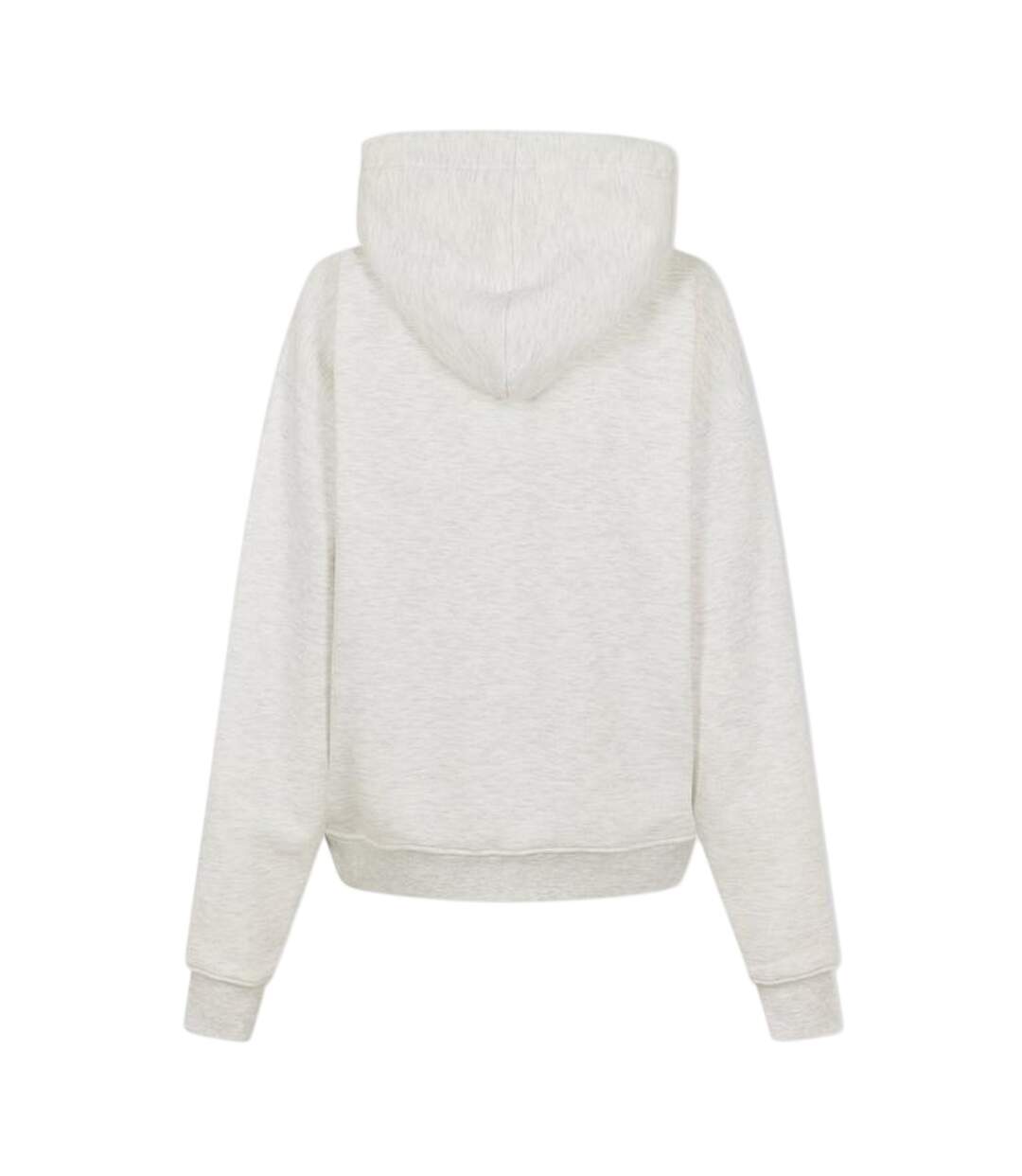 Veste À Capuche Femme Blanc Cassé Chiné USA-3