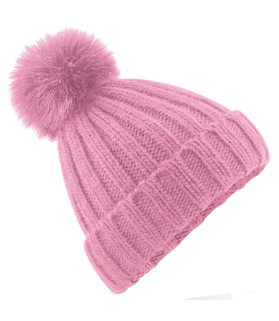 Bonnet verbier adulte rose pâle Beechfield-1