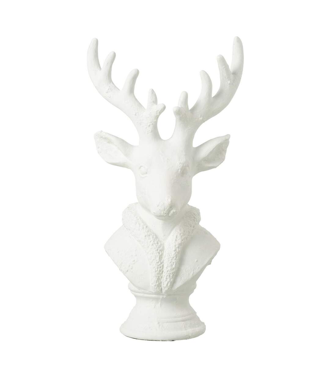 Tête de Cerf en Résine Courchevel 38cm Blanc-1