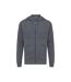 Unisex adult abisko recycled cotton full zip hoodie heather anthracite Iqoniq-1