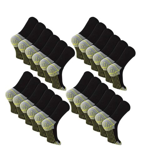 Sock Snob - Lot de 24 Chaussettes Homme Antidérapantes Respirantes avec Grip