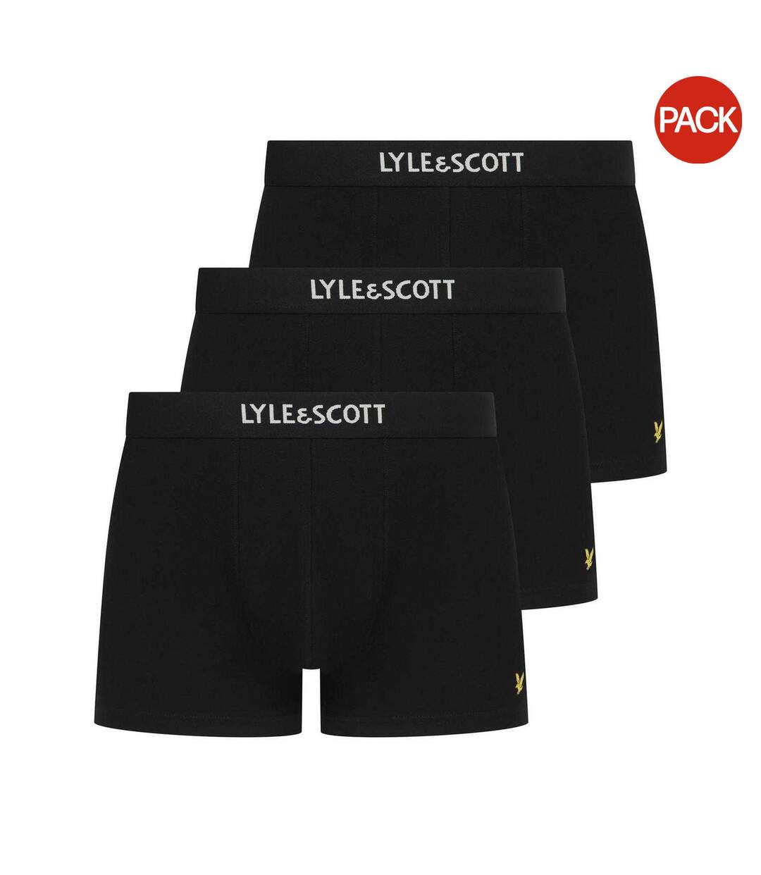 Pack Of 3  Mens Devon Boxer Shorts  Black Lyle & Scott-1