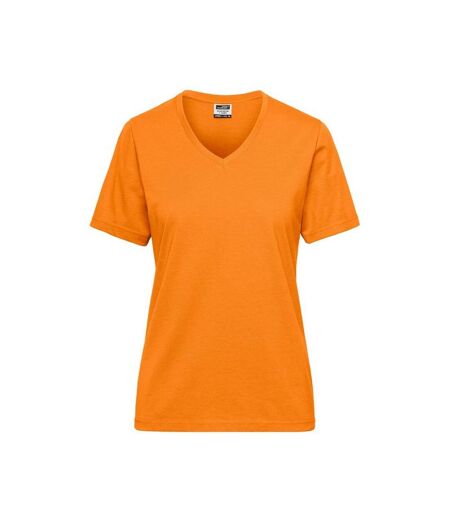 T-shirt Bio Workwear Femme Orange James And Nicholson