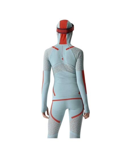 Sweat À Capuche Manches Raglan Motif/style Géométrique Tech Femme Vert Adidas