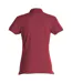 Womens/ladies Plain Polo Shirt Burgundy Clique-2
