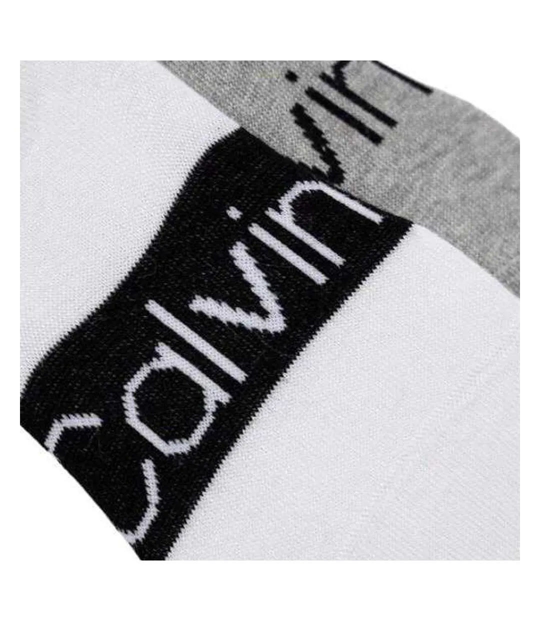 Chaussettes Motif/style Logo Homme Blanc Gris Calvin Klein-2