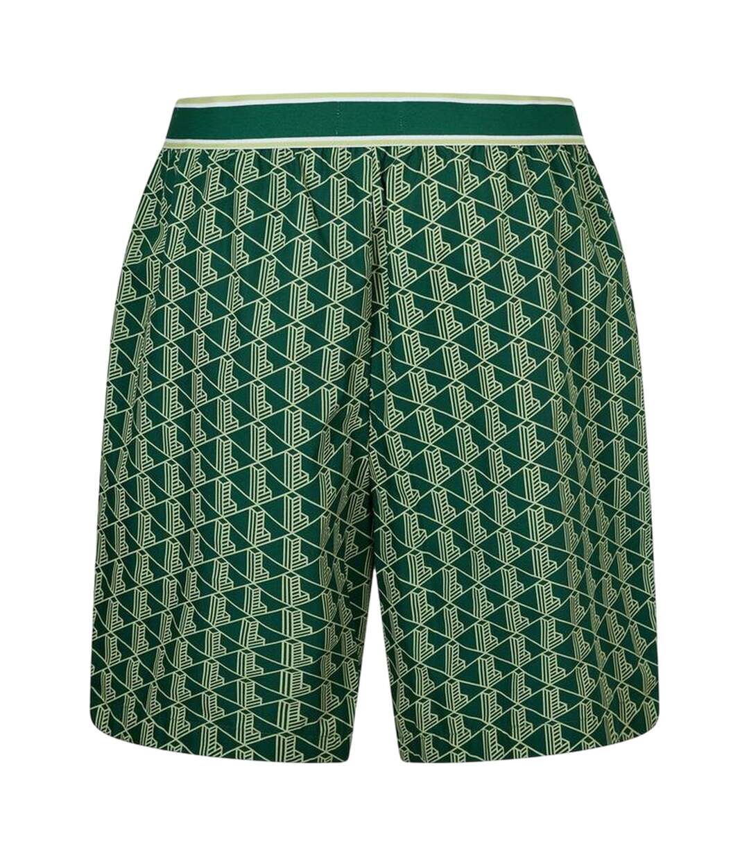 Mens Crocodile Print Lounge Pyjama Shorts Green Lacoste-2