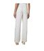 Womens/ladies Soleil Floral Wide Leg Jeans White Threadbare-3