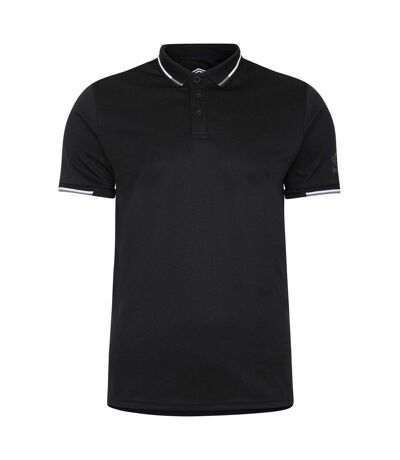 Umbro Mens Tipped Golf Polo Shirt (Black) - UTUO2130