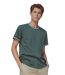 Tee-shirt homme vert uni à  manches courtes - Col rond - Tendance et confortable-1