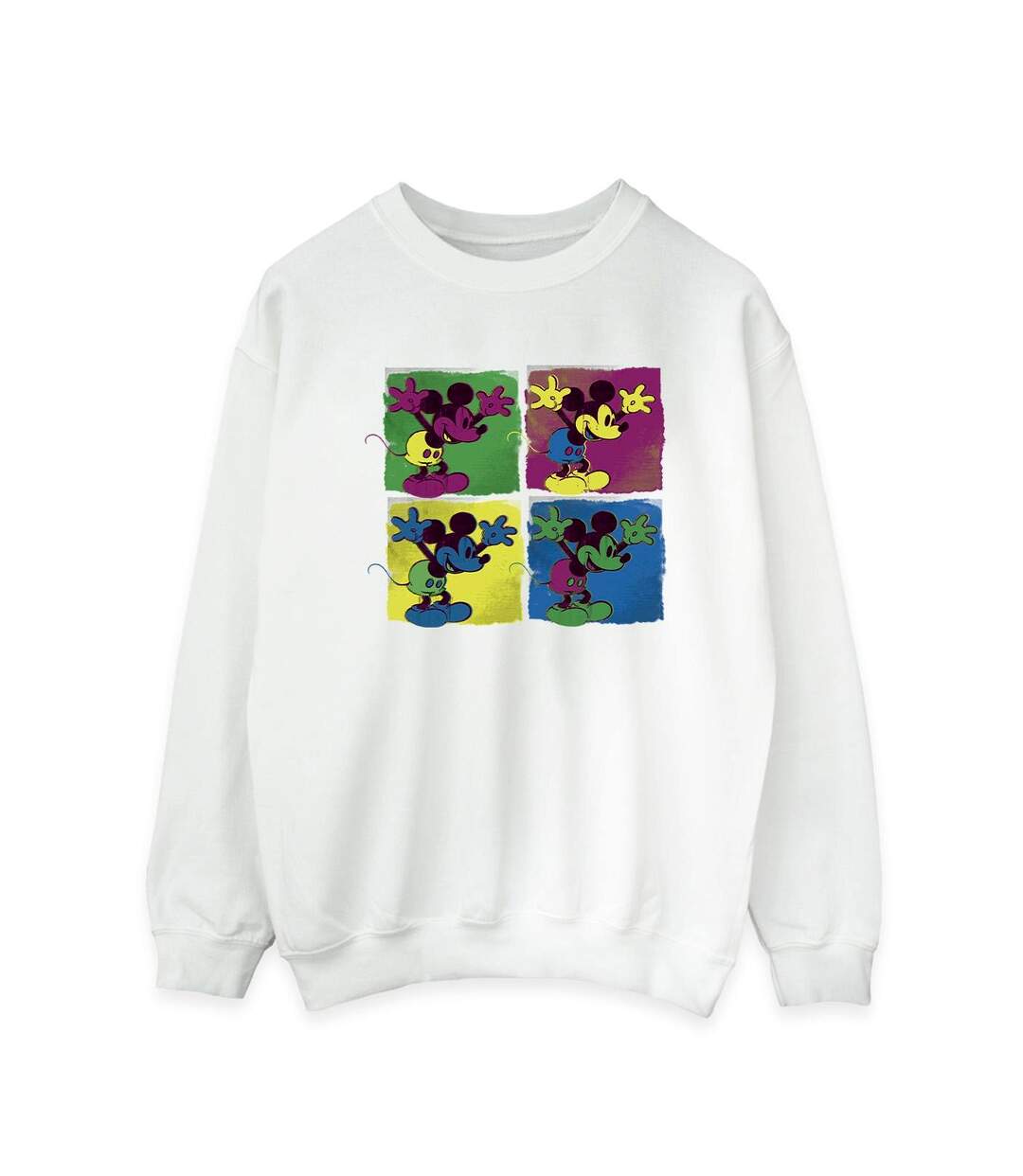 Disney Sweatshirt Mickey Mouse Pop Art Femmes/Dames (Blanc) - UTBI29133-1