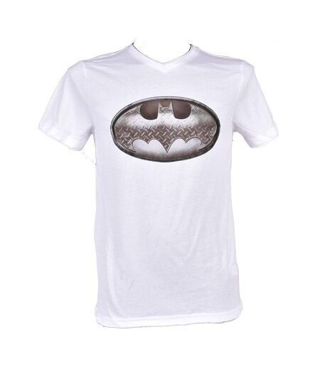 T shirt homme Licence Superhéros: Superman, Batman, Avengers..- Assortiment modèles photos selon arrivages- Er3540 Batman Blanc