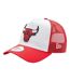 Mens Chicago Bulls Trucker Cap White Red New Era-1